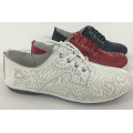 Moda cómoda plana genuina Brogue zapatos para mujer